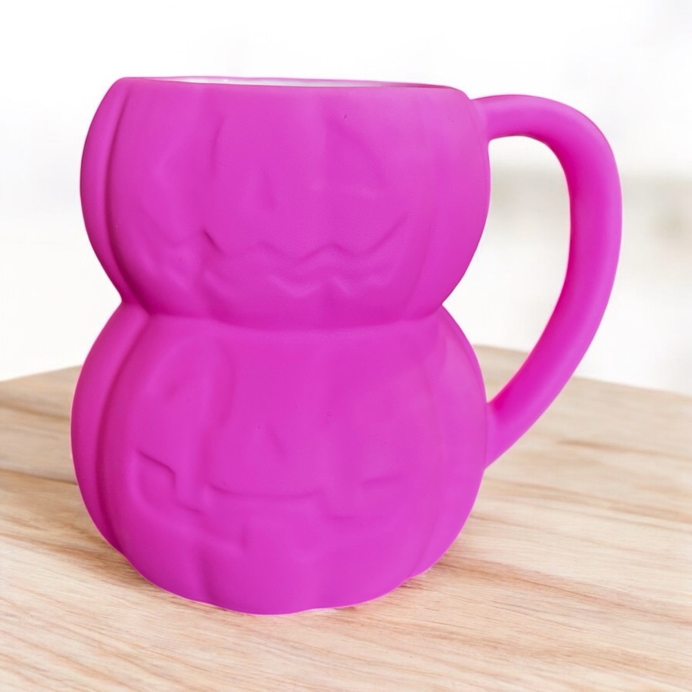 HOT PINK pumpkin Mug Bright Neon Halloween Viral Rare Find!!!